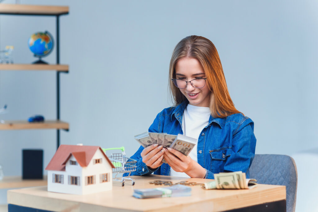 First-time homebuyer looking at a house with no down payment required